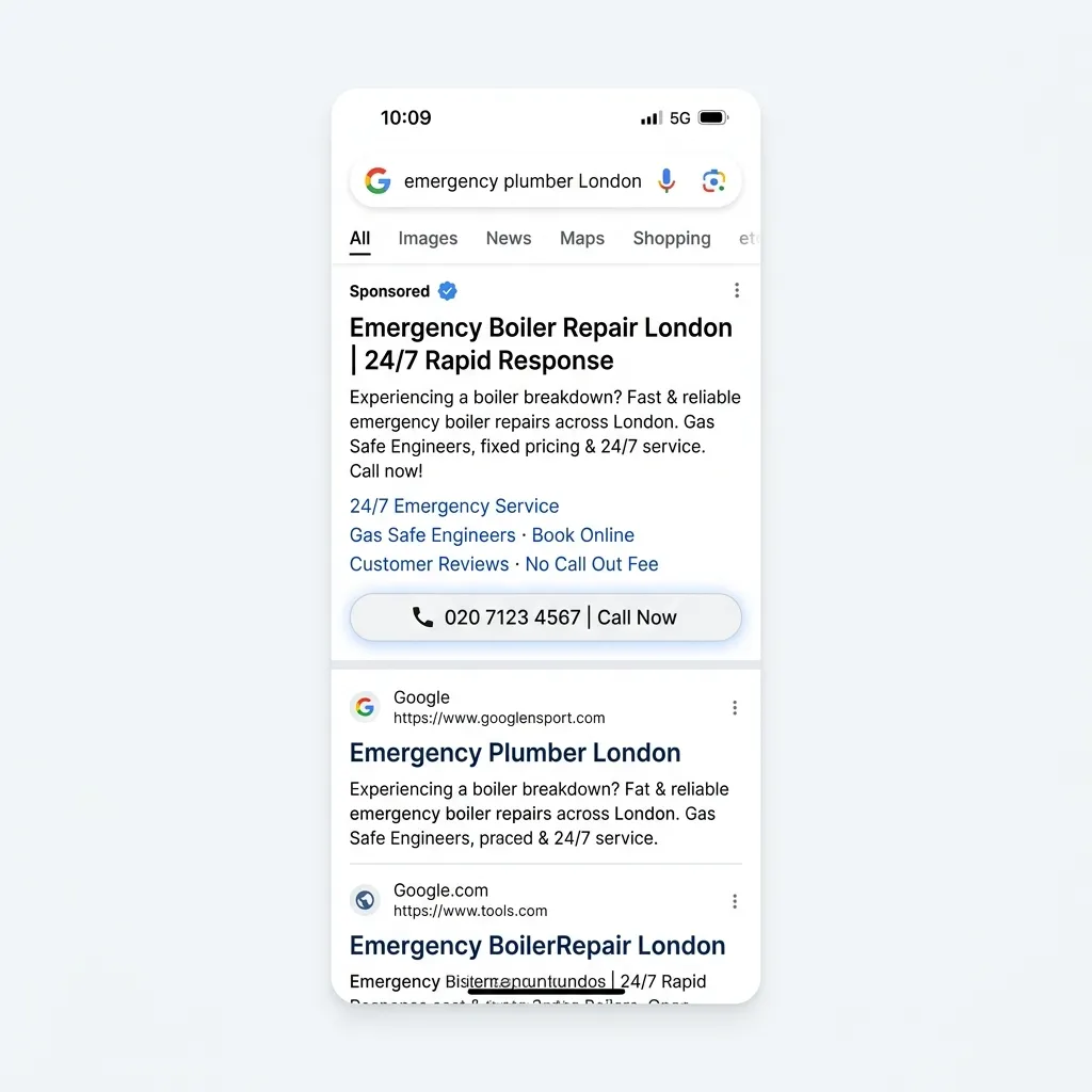 Google Search Ads Mockup